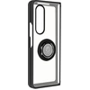 Image de Coque Pour Samsung Galaxy Z Fold 3 Bi-matière Bague Métallique Support Vidéo Noir