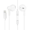 Image de Écouteurs Filaires Iphone Lightning Télécommande Micro Connexion Bluetooth Blanc