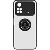 Image de Coque Pour Xiaomi Poco M4 Pro Bi-matière Bague Métallique Support Vidéo Noir