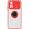 Image de Coque Pour Poco X4 Pro 5g Antichoc Avec Anneau Magnétique Rotatif Rouge
