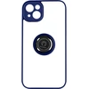 Image de Coque Pour Iphone 14 Bi-matière Bague Métallique Support Vidéo Bleu