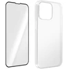 Image de Coque Pour Iphone 14 Pro Silicone Gel Souple Et Film Verre Trempé 9h Noir