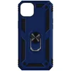 Image de Coque Pour Iphone 14 Hybride Antichoc Bague De Maintien Support Vidéo Bleu Nuit