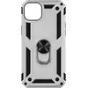 Image de Coque Pour Iphone 14 Hybride Antichoc Bague De Maintien Support Vidéo Argent