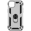 Image de Coque iPhone 14 - AVIZAR - Antichoc - Argent - Bague de maintien - Support vidéo