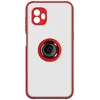 Image de Coque Pour Samsung Galaxy Xcover 6 Pro Bi-matière Bague Métallique Support Vidéo Rouge