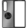 Image de Coque Pour Samsung Galaxy Z Fold 4 Bi-matière Bague Métallique Support Vidéo Noir