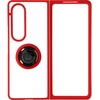 Image de Coque Pour Samsung Galaxy Z Fold 4 Bi-matière Bague Métallique Support Vidéo Rouge