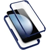 Image de Coque Pour Iphone 14 Plus Antichoc Dos Plexiglas Et Avant Polymère Bleu