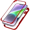 Image de Coque Pour Iphone 14 Plus Antichoc Dos Plexiglas Et Avant Polymère Contour Rouge