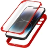 Image de Coque Pour Iphone 14 Pro Max Dos Plexiglas Et Avant Polymère Contour Rouge