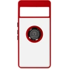 Image de Coque Pour Google Pixel 7 Pro Bi-matière Bague Métallique Support Vidéo Rouge