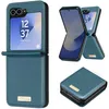 Image de Coque - AVIZAR - Samsung Galaxy Z Flip 6 - Dos Cuir Vegan - Intérieur Rigide - Vert