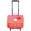 Image de Tanns - Cartable à roulettes 38cm Sidonie rose/orange - 13915
