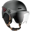 Image de CASR Glow - Casque LED pour Vélo & Trottinette - Visière XL & Cache-Oreilles Amovibles Clignotants arrières & Télécommande - Joli