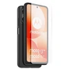 Image de Coque Arrière Semi Rigide Et Protège Écran En Verre Trempé Casr Noir Et Transparent Pour Motorola Moto E15 Et G05