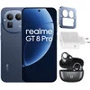 Image de Pack smartphone Realme GT8 Pro 512 Go Bleu + kit déco + chargeur + écouteurs Buds Clip REAL ME