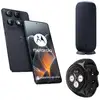 Image de Pack Smartphone Motorola Signature 512 Go 5g Bleu Carbon + Sound Flow + Montre Noire