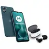 Image de Smartphone Motorola Pack G06 4/64 Go Tapestry Bleu + Buds 2 Carbon Blanc/noir