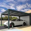 Image de Carport autoporté en aluminium gris anthracite 378x300m - OMBRAZUR - Toiture en plaques isotoit® 32mm