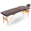 Image de Table de massage pliante 2 zones bois portable tdm102 marron de yoghi