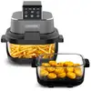Image de Kitchencook - Crispx - Friteuse À Air Panoramique - 2 Récipients En Verre - 4 Programmes - 1500w