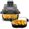 Image de Kitchencook - Crispx - Friteuse à Air Panoramique - 2 Récipients En Verre - 4 Programmes - 1500w