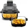 Image de Kitchencook - crispx - friteuse à air panoramique - 2 récipients en verre - 4 programmes - 1500w