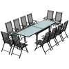 Image de BRESCIA - salon de jardin 12 places extensible en aluminium gris