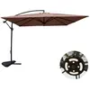 Image de Parasol Marron Déporté Carré 3 X 3 M Led Solenzara