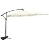 Image de SOLENZARA - Parasol Bulle LED déporté carré 3x3m écru