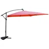 Image de SOLENZARA - Parasol LED carré déporté 3x3x terracotta en aluminium