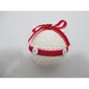 Image de Boule De Noël Tissu - Blanc Et Rouge