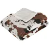 Image de Atmosphera - Plaid Vache - 130 x 160 cm - Blanc et marron