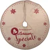 Image de Tapis Pour Sapin De Noël - Diam. 90 Cm - Marron Et Rouge