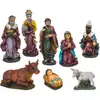 Image de 8 Santons Pour Crèche De Noël - H. 20 Cm - Multicolore