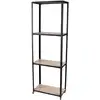 Image de Bibliothèque Industrielle 4 Etagères Factory - 30 X H. 180 Cm - Marron Naturel