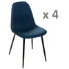 Image de Lot De 4 Chaises Avec Pieds En Métal Nokas