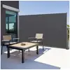 Image de Paravent extérieur rétractable 300x160cm gris anthracite store vertical