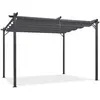 Image de Pergola Toit Rétractable 4 Pieds 3x4 M Tonnelle Gris Anthracite