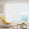 Image de IDMARKET Store enrouleur zébré jour nuit 60 x 170 cm blanc