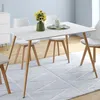 Image de Table à manger rectangle fixe - IDMARKET - SARA - Blanc - 6 personnes - 120 cm