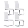 Image de Lot de 4 chaises mia blanches pour salle à manger