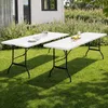 Image de Lot de 2 tables pliantes portables 180 CM pour camping ou réception