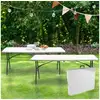 Image de Lot de 2 tables pliantes portables pour camping ou réception 180 cm