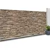Image de Brise Vue Occultant 1,5 X 10 M Motif Pierre Marron 160 Gr/m²
