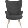 Image de Fauteuil scandinave ivar en tissu gris anthracite