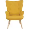 Image de Fauteuil scandinave ivar en tissu jaune