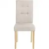 Image de Lot de 4 chaises polga capitonnées beiges pour salle à manger