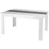 Image de Table à manger rectangle georgia 6 personnes blanche et grise 140 x 80 cm